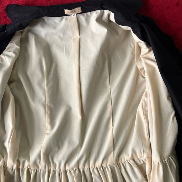 Piko 1988 Black Trench Coat with Belt Size Medium - Picture 4 of 7